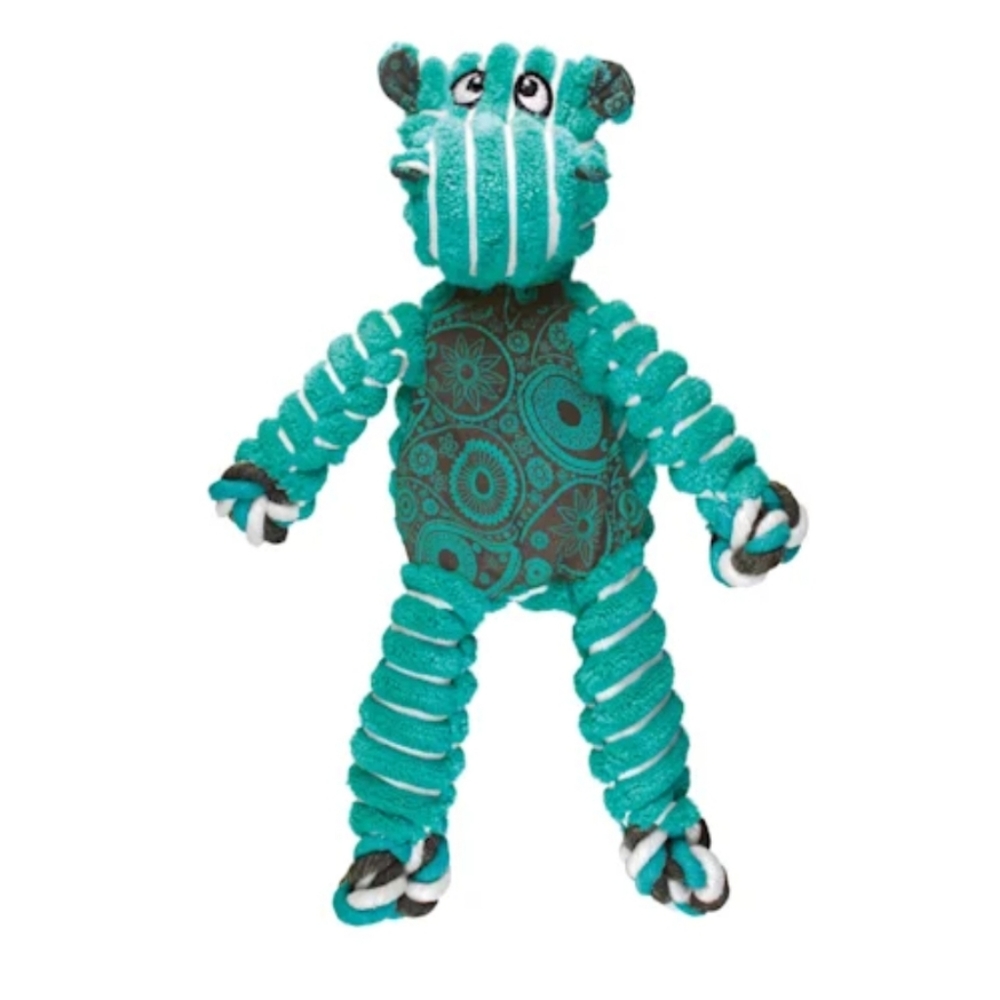 KONG Floppy Knots Hippo Dog Toy, Small/Medium
